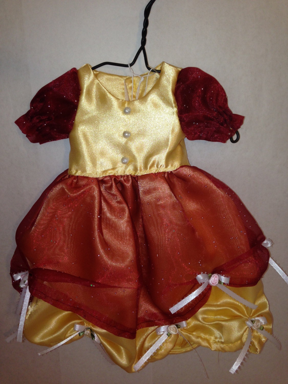 american girl gold dress