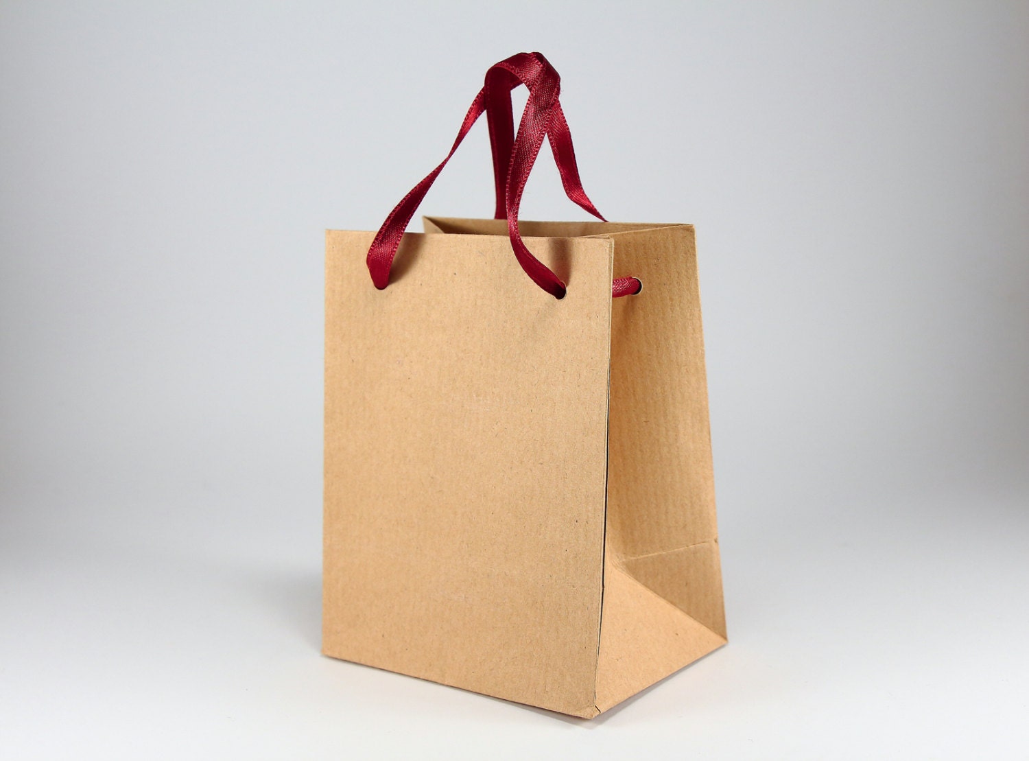 100 Kraft Brown Paper Bags W Handles Extra Small Kraft 9578