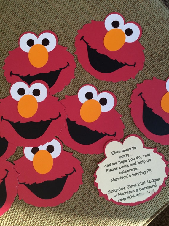 Elmo Birthday Card Template