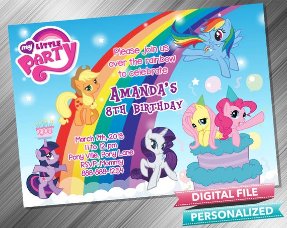 Etsy My Little Pony Invitations 4