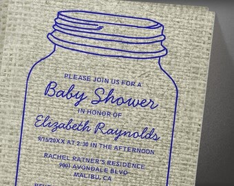 blue baby shower invites