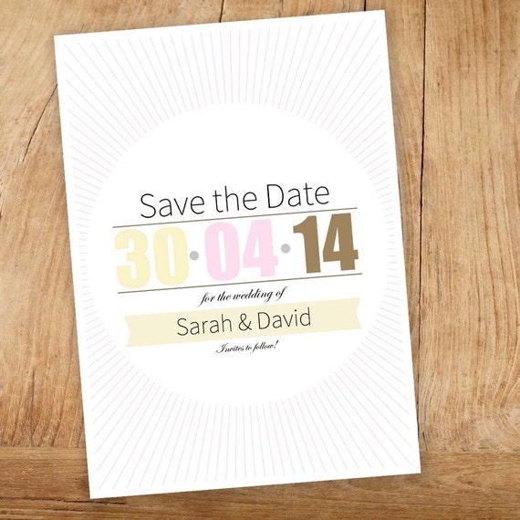 Items Similar To Neapolitan Save The Date Template Editable Pdf Template Instant Download Save The Date Templates Etsy