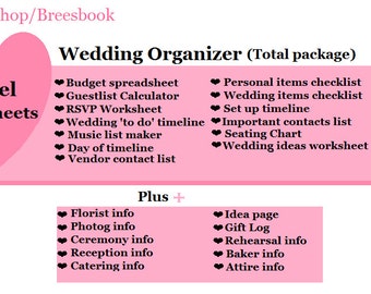 excel wedding planner