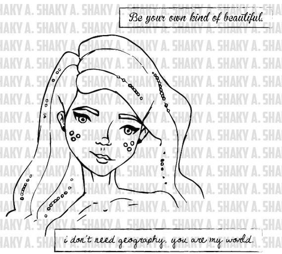 Shaky A. "Penelope" digital stamp set. [ Includes 1 characters and 2 sentiments ]