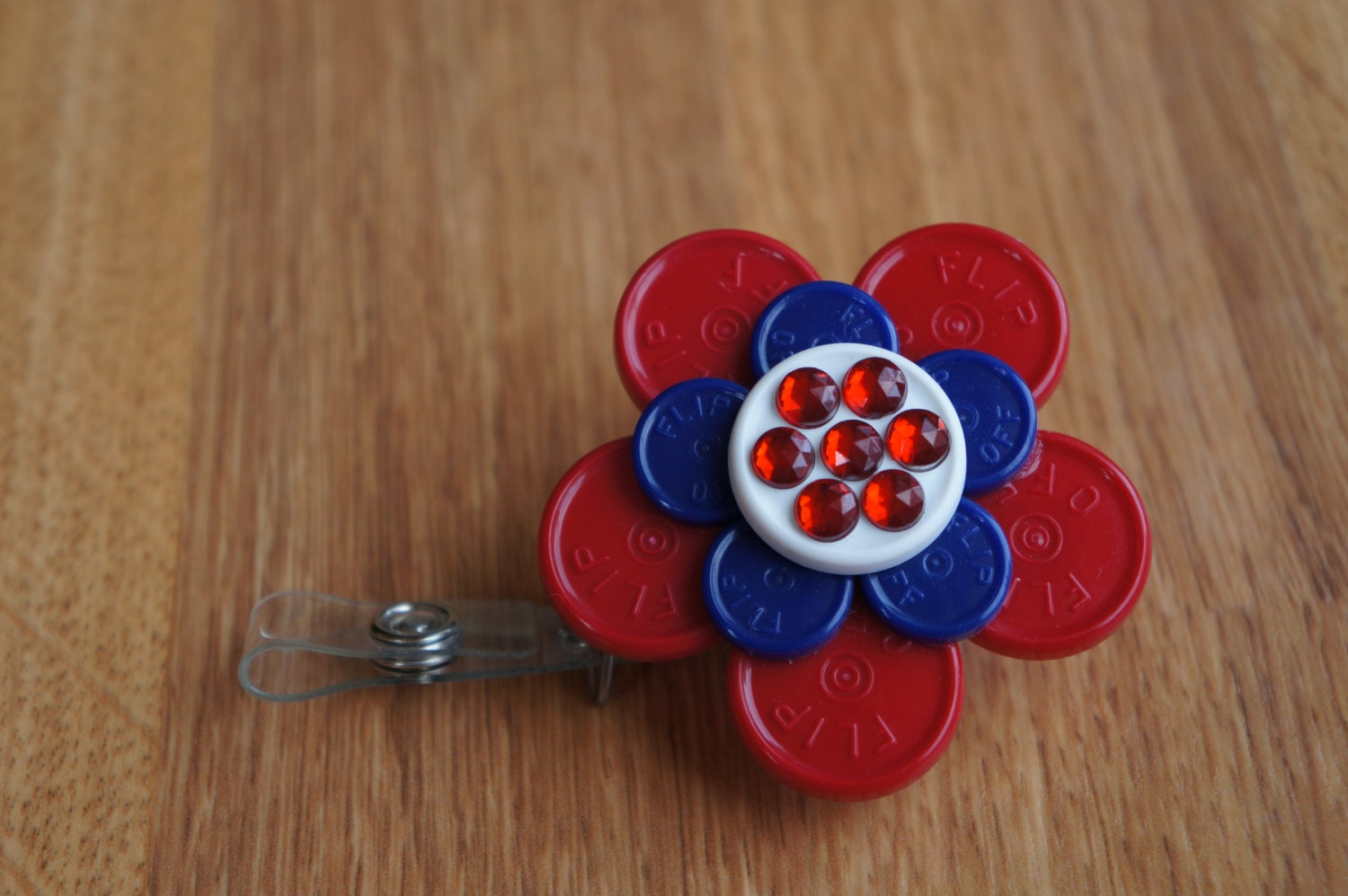 Medicine Vial Flip Off Cap Badge Reel