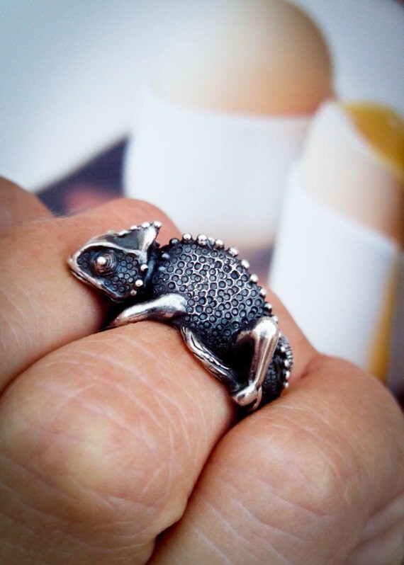 Chameleon ring I. Sterling Silver Free Shipping 10%