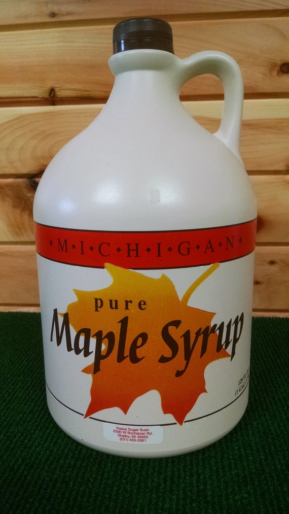 1 Gallon Pure Michigan Maple Syrup by KaszaSugarBush on Etsy