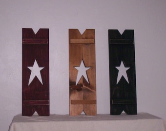 Appy "Country" Star Shutter, Wooden Shutter with Star Design, Decorative Shutter