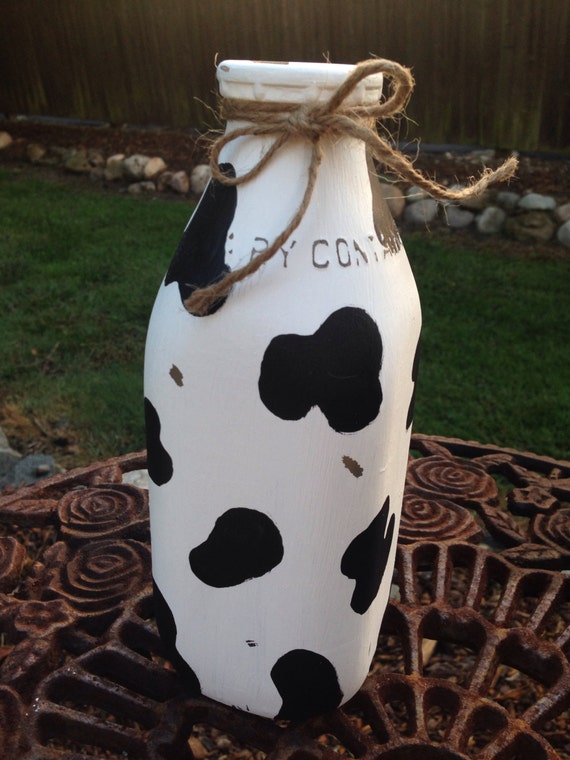Farm Milk Bottle Mason Jar Set of 3 by RusticCountryJars on Etsy