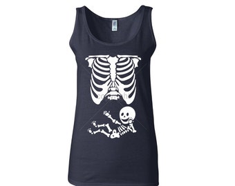 Baby Skeleton Tank top. Halloween Gift. X-ray tank top. Maternity ...