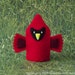 Cardinal Finger Puppet - Felt Finger Puppet Bird - Felt Cardinal Puppet