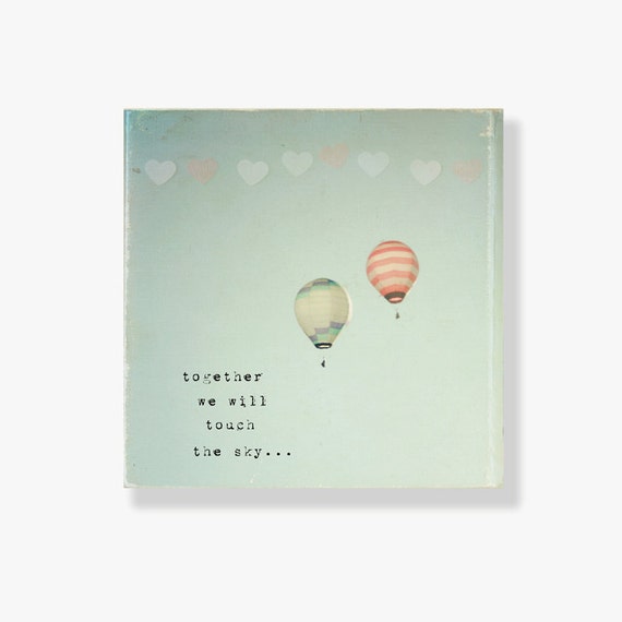 Items similar to Hot air balloon canvas, nursery decor, kids wall art