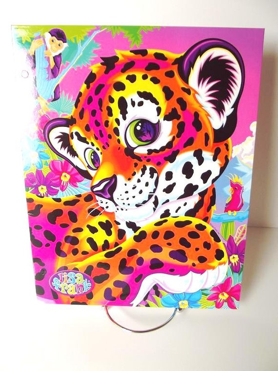 Lisa Frank Portfolio Folder Hunter the Leopard Cub Office