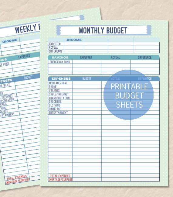 Monthly Budget Template