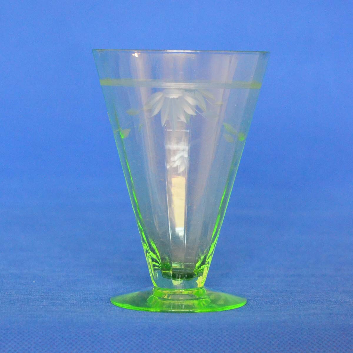 Green Depression Glass Tumbler
