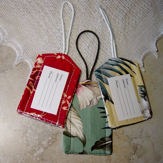 Luggage Tags Luggage Identification Tropical by delaMarCollection