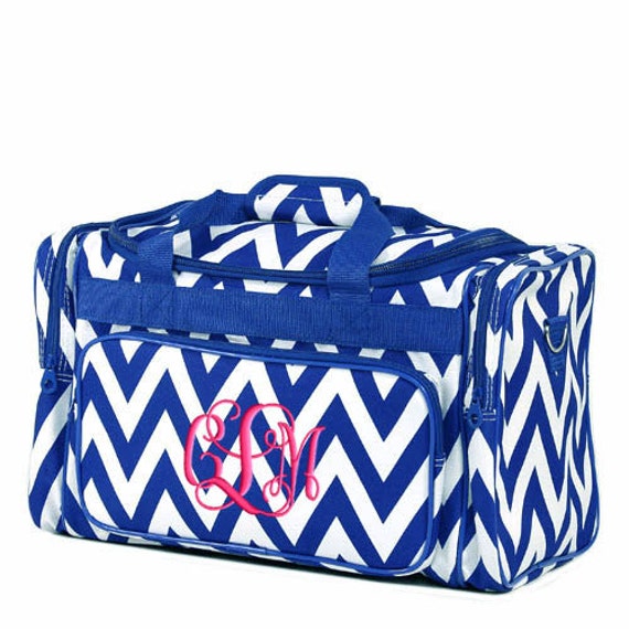 Personalized Duffle Bag Chevron Royal Blue Ballet Dance Travel Personalized Duffle Bag Chevron Royal Blue Ballet Dance Travel