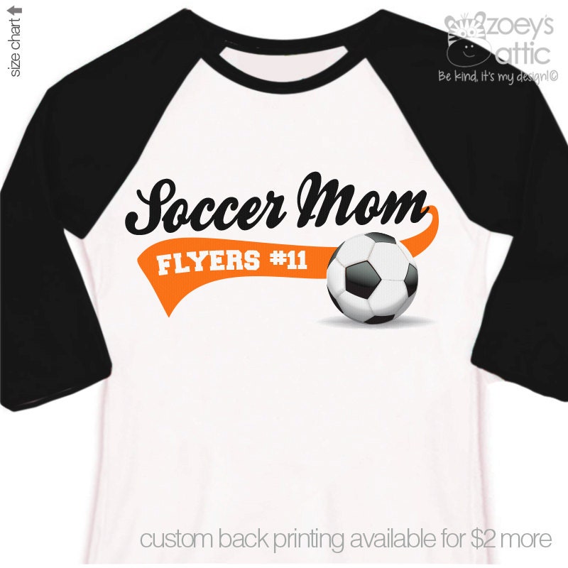Soccer mom shirt custom with name and team name by zoeysattic