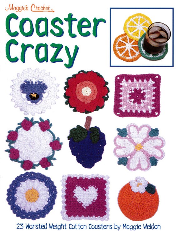 gifts bazaar crochet Leaflet Coaster Crazy PDF by Maggiescrochet Pattern Crochet