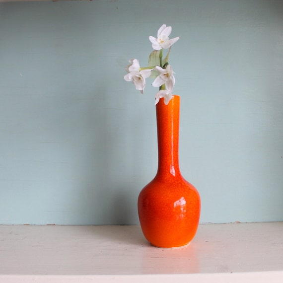 Items similar to Vintage Royal Haeger Art Pottery Orange Bud Vase R.G