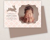 INSTANT DOWNLOAD: Easter Card Template - Vintage Bunny Rabbit Il_170x135