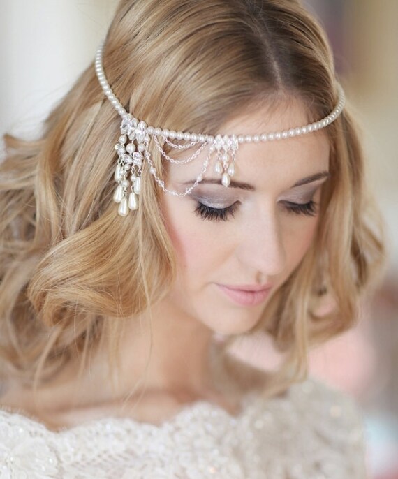 Bridal headdress wedding bridal forehead band browband