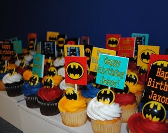 Lego Batman Cupcake Toppers