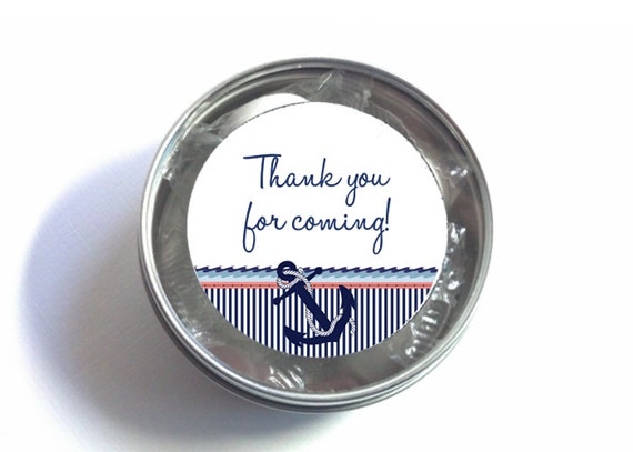 1", 1.5" or 2" Stickers, Labels, Sea Shells, Beach Theme, Wedding, Bridal Shower, Birthday, Navy, Coral, Anchor Il_570xn