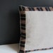Linen and vintage stripe pillow cover