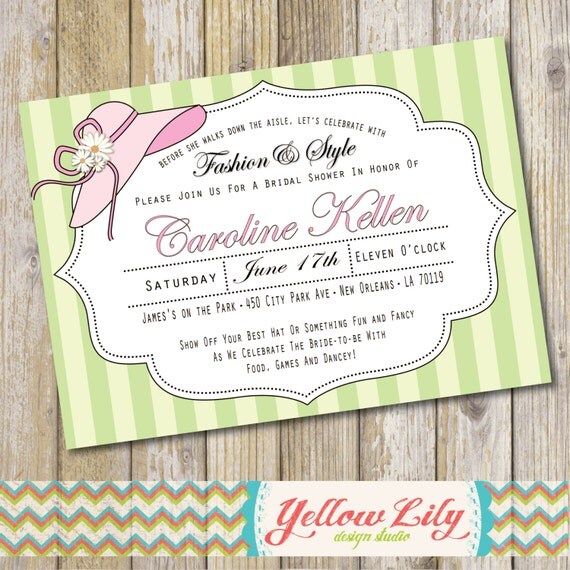 Hat Bridal Shower Invitations 8