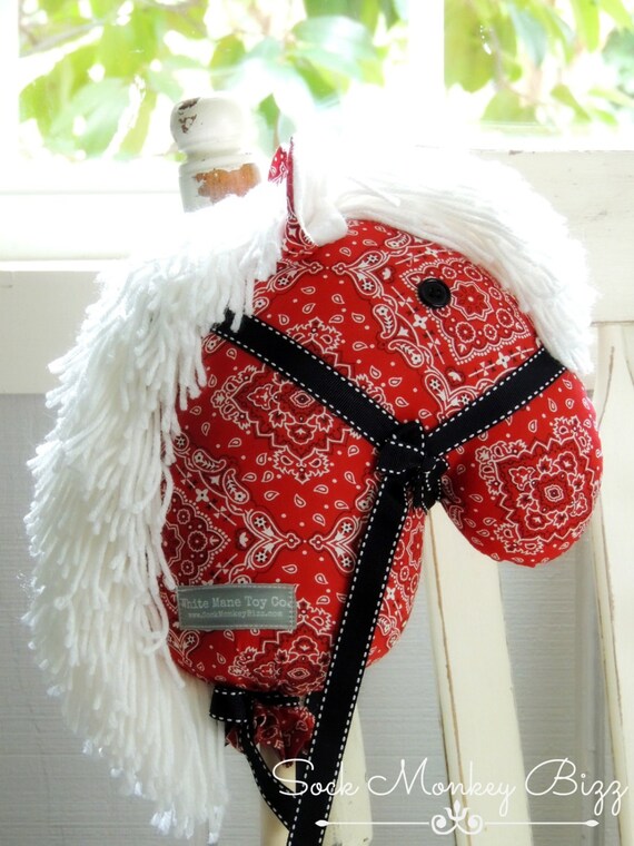 Hobby Horse Stick Horse Kids Toy Horse Bandana by