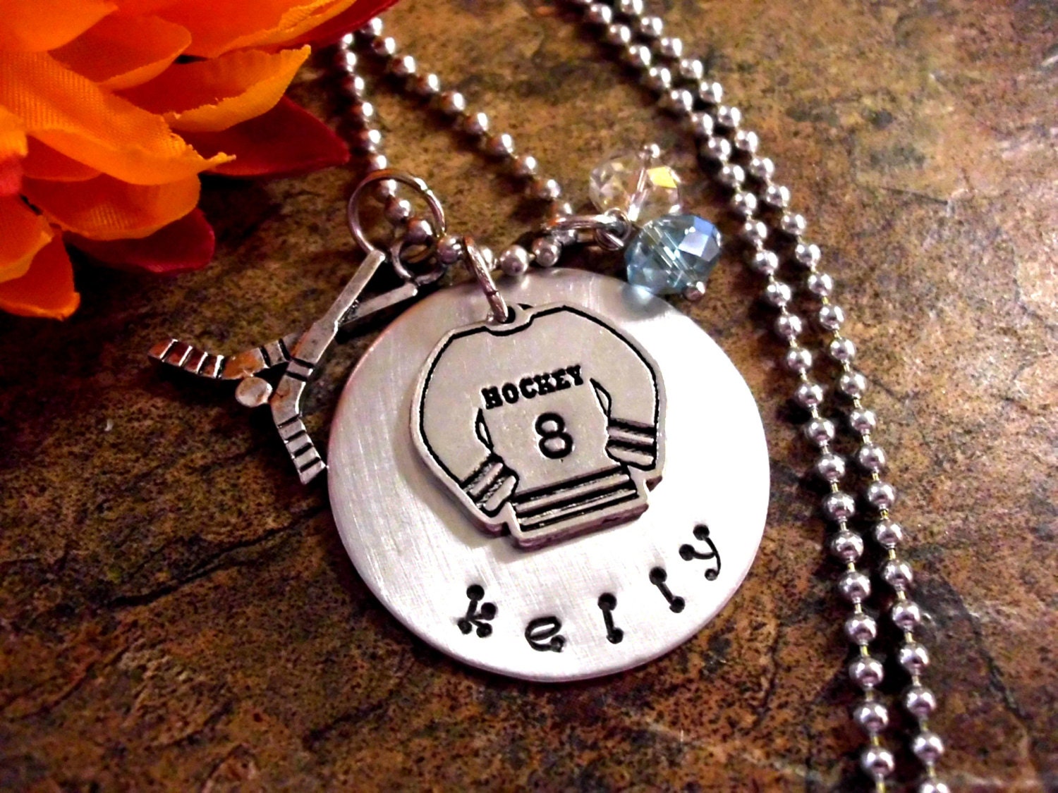 Hockey Jewelry Hockey Necklace Personalized Hockey Jewelry