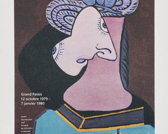 Le Chapeau de Paille au feuillage bleu after Picasso, Lithograph on Arches paper