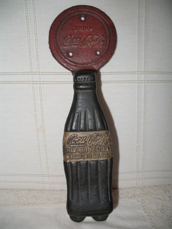 Cast Iron Coca Cola Door Handle Coke Bottle by