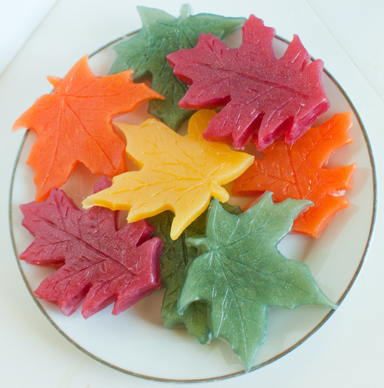 Leaf Soaps Thanksgiving soap leaves Fall soap Autumn
