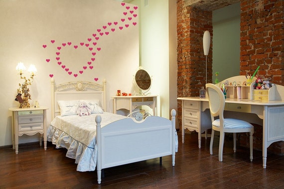 Mini Heart Decals Sticker Wall Art Mini Hearts Vinyl Decals