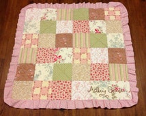 Popular items for baby girl quilt on Etsy