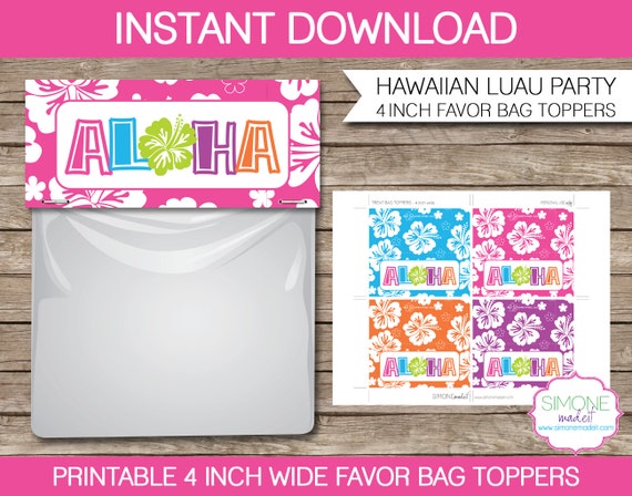 luau-party-favor-bag-toppers-4-inches-wide-instant-download