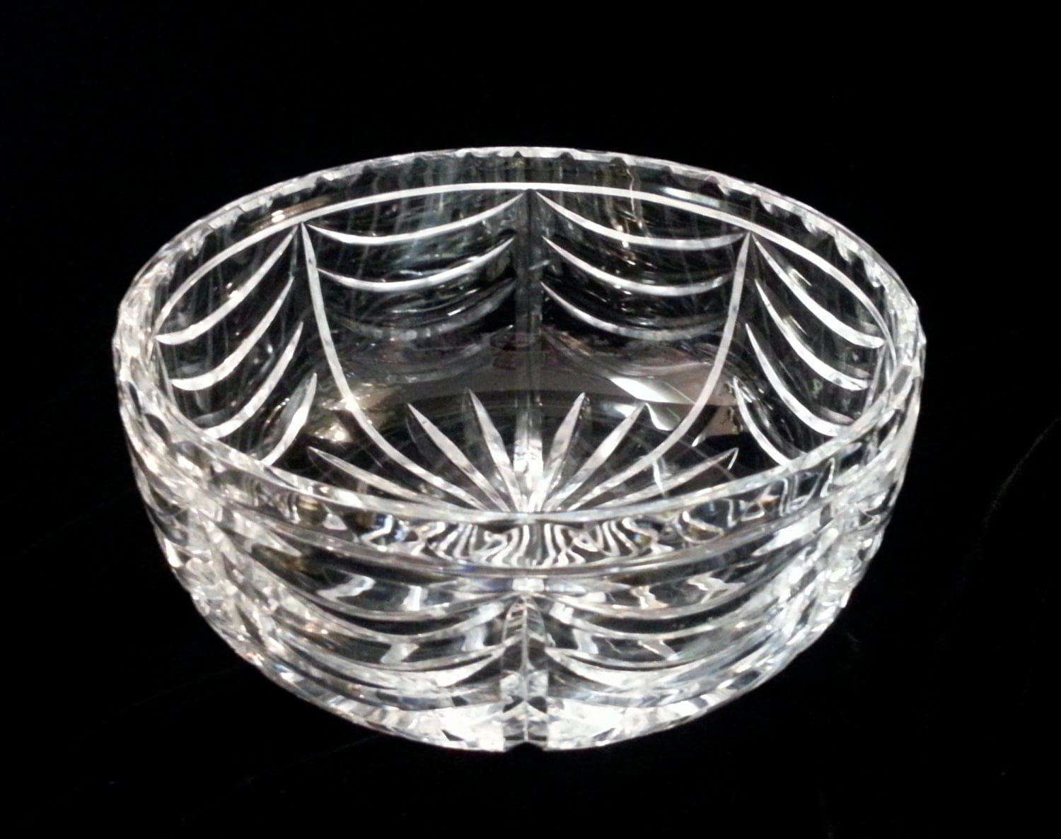 Tiffany & Co. Crystal Cut Bowl by Royal Brierley Swag Design