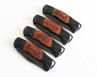 Personalized Groomsmen gifts - Engraved Pocket Knife - Groomsman gifts Best man Wedding Party Favors Usher gift Mini Pocket Knives