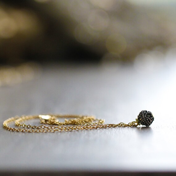 Mixed Metal Necklace - Delicate Modern Jewelry