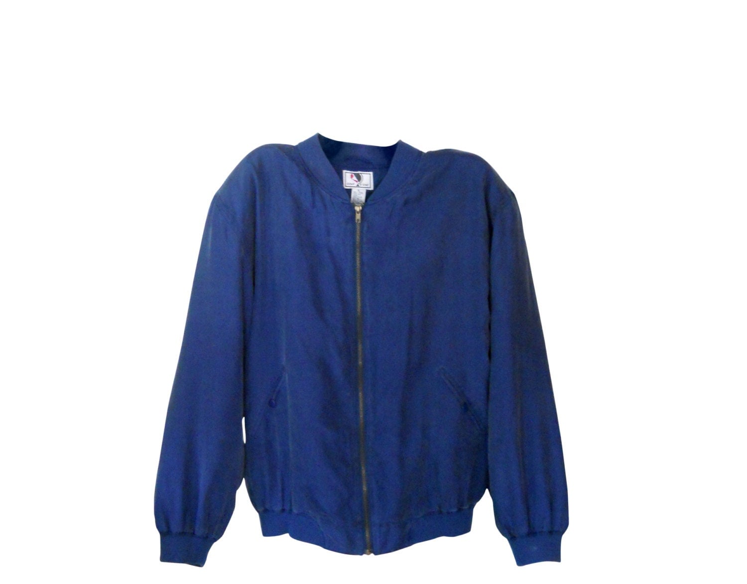 Silk Bomber Jacket Blue Bomber Jacket Women Bomber Jacket XL