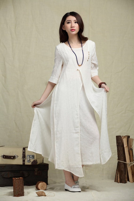 NEW COLLECTION White Loose Extravagant Dress/ by camelliatune