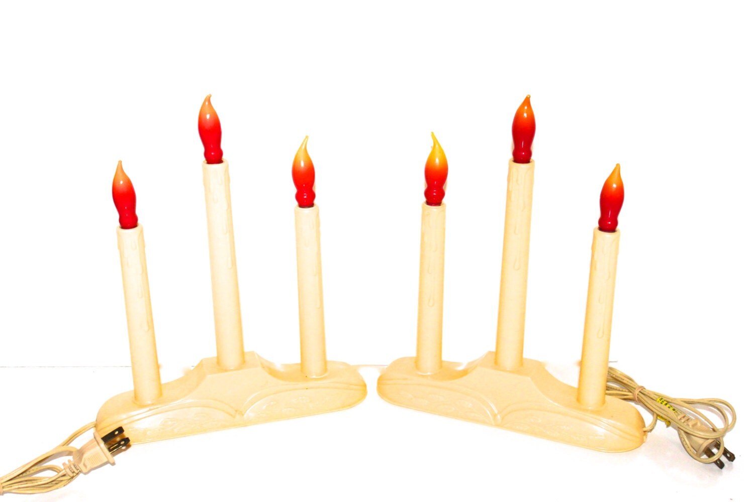 vintage christmas candle lights 1970s 2 pieces vintage christmas candle lights 1970s 2 pieces