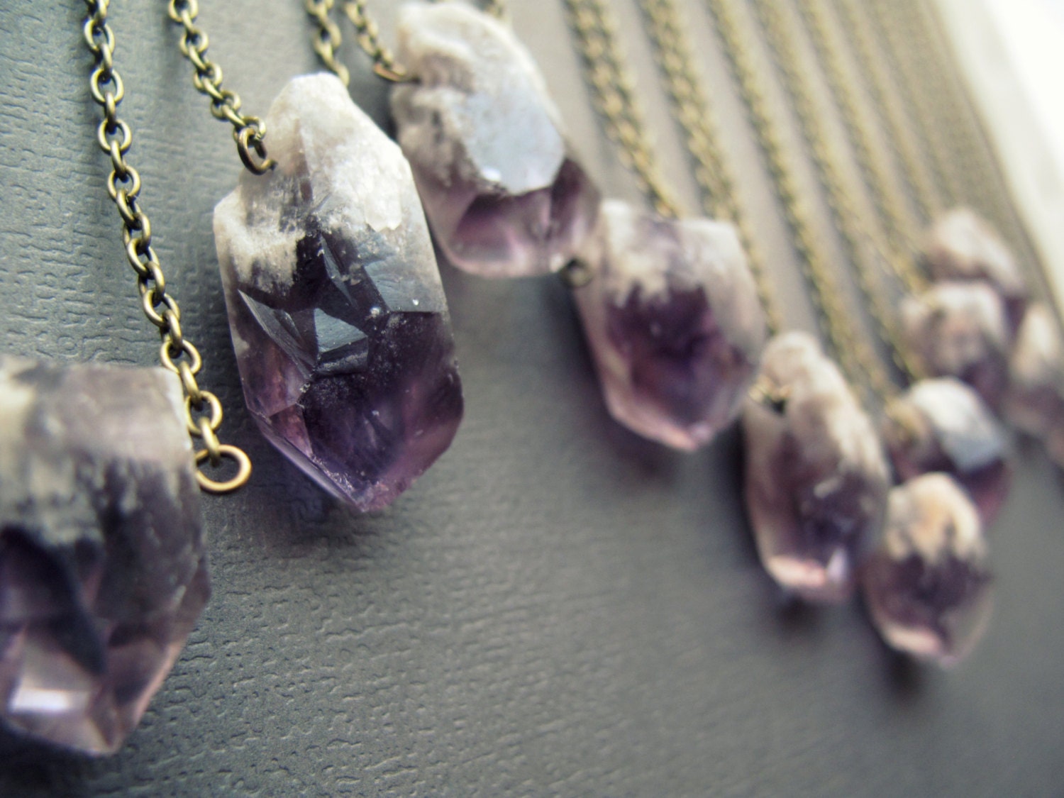 Amethyst Necklace Healing Crystal Necklace Layering