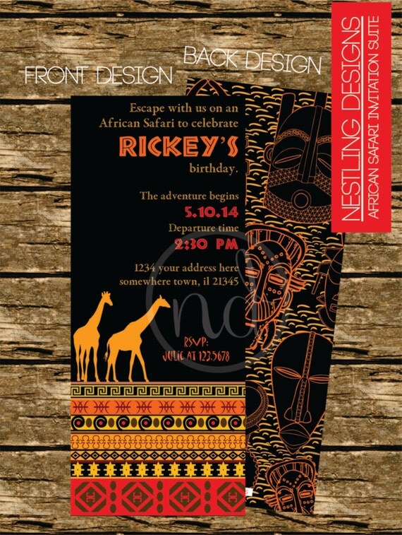 African Themed Invitations 7