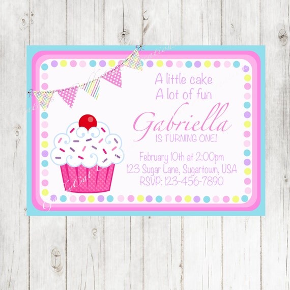Cupcake Birthday PDF Invitation