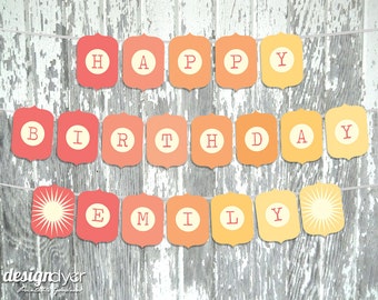 Custom Banner DIY Printable Ombre Collection