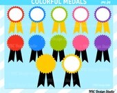 Colorful Medals Clip Art - School Clip Art - Digital School Clipart - Colorful, Awards Il_170x135