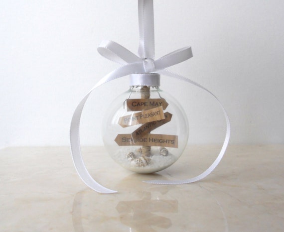 beach wedding christmas ornament